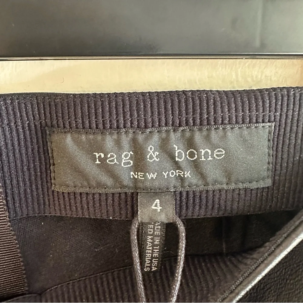 Rag & Bone Black Leather Pants, Size 4 - Picture 3 of 6